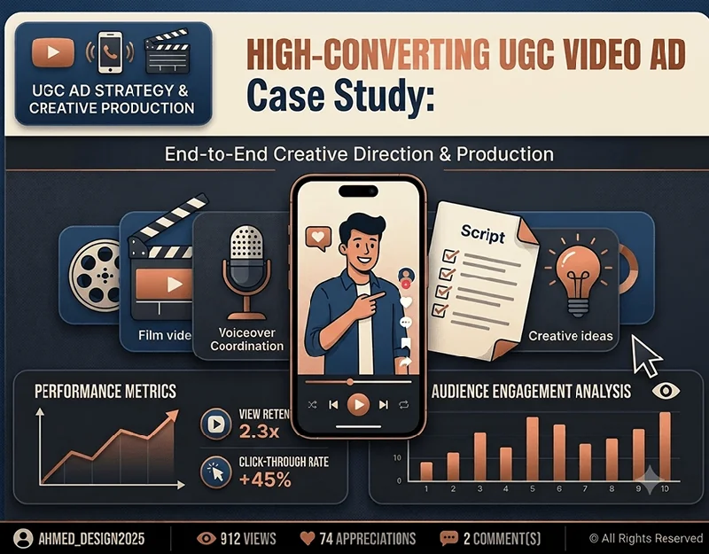 إنتاج UGC وإعلانات إبداعية